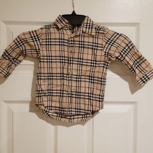 Boys Burberry Button Down Shirt